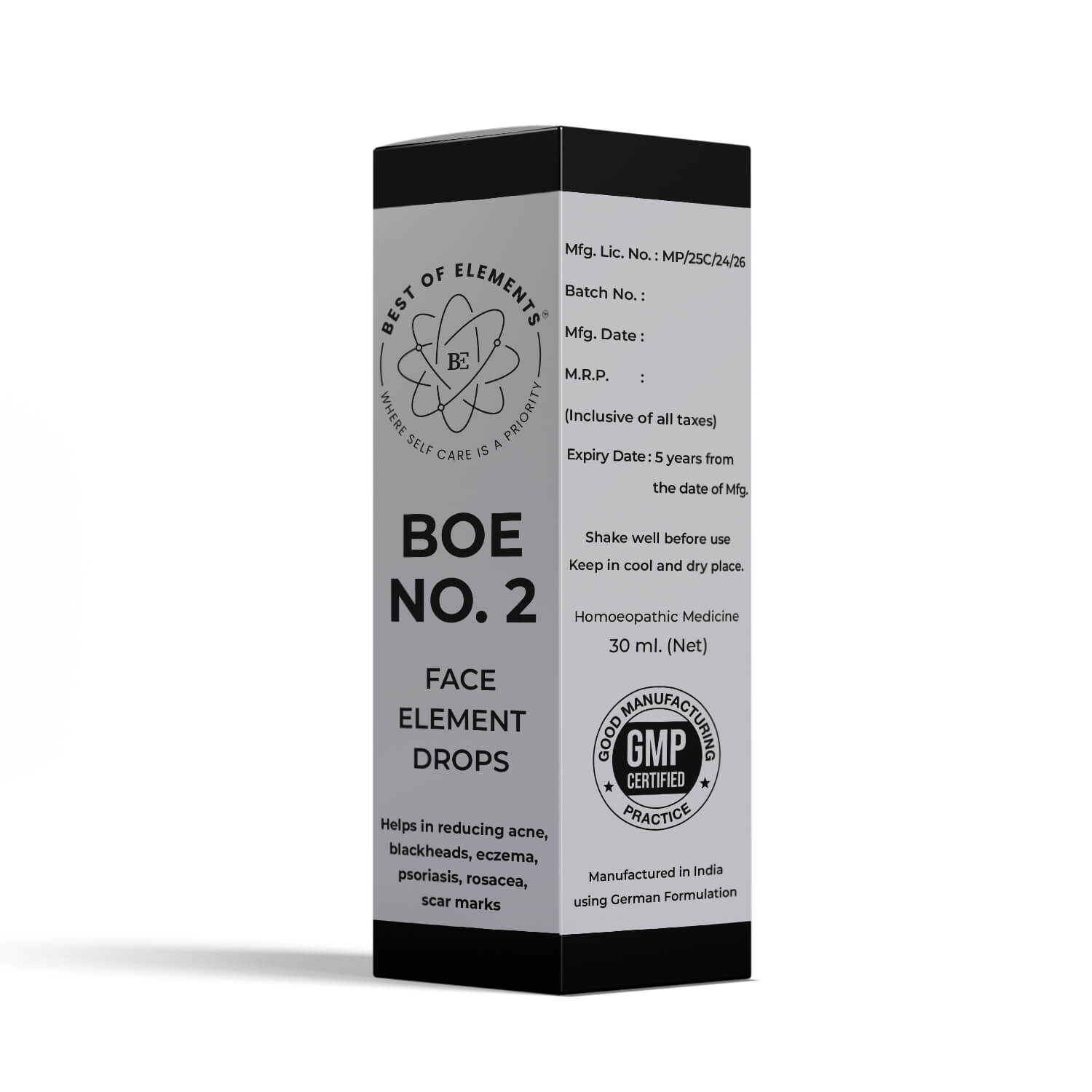 BOE No. 2 Face Element Drops